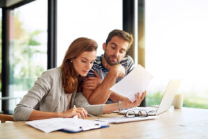 married couple filing taxes