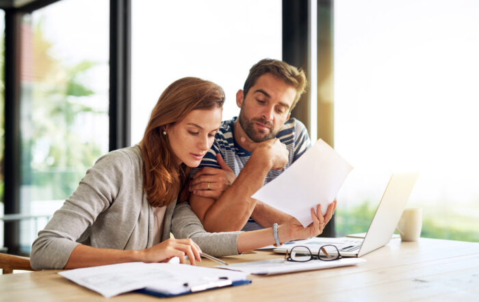 married couple filing taxes