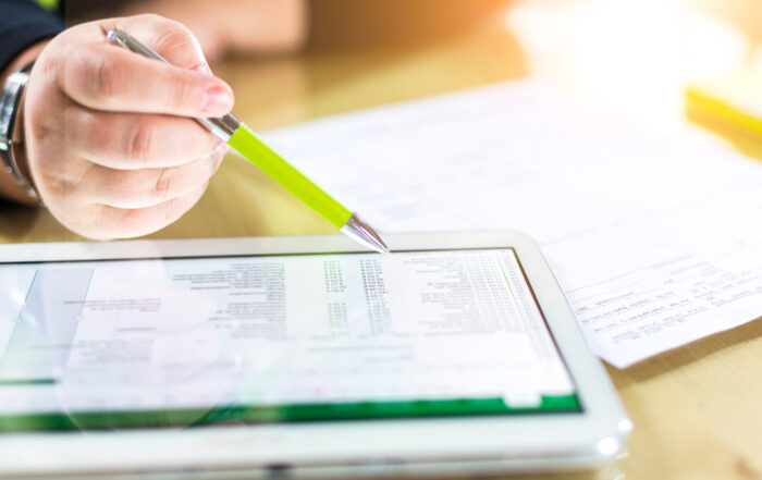 accounting on tablet